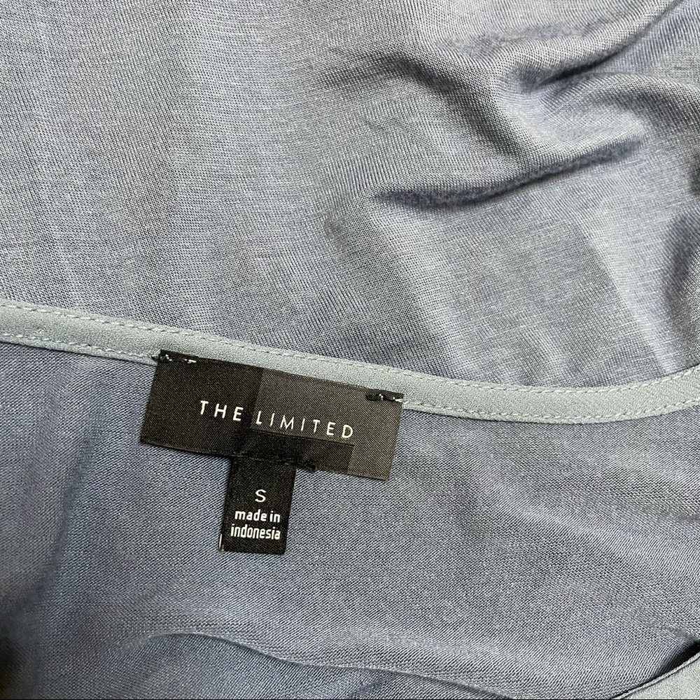 The Limited Blue Flutter Sleeve Blouse - Picture 3 of 4